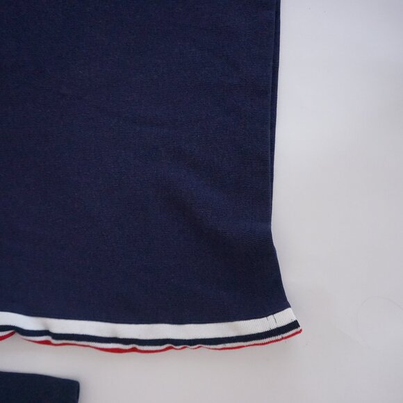 Vintage L.A. Blues USA Navy V-Neck Sweater Collegiate Blokecore 90s Style L - Picture 7 of 10